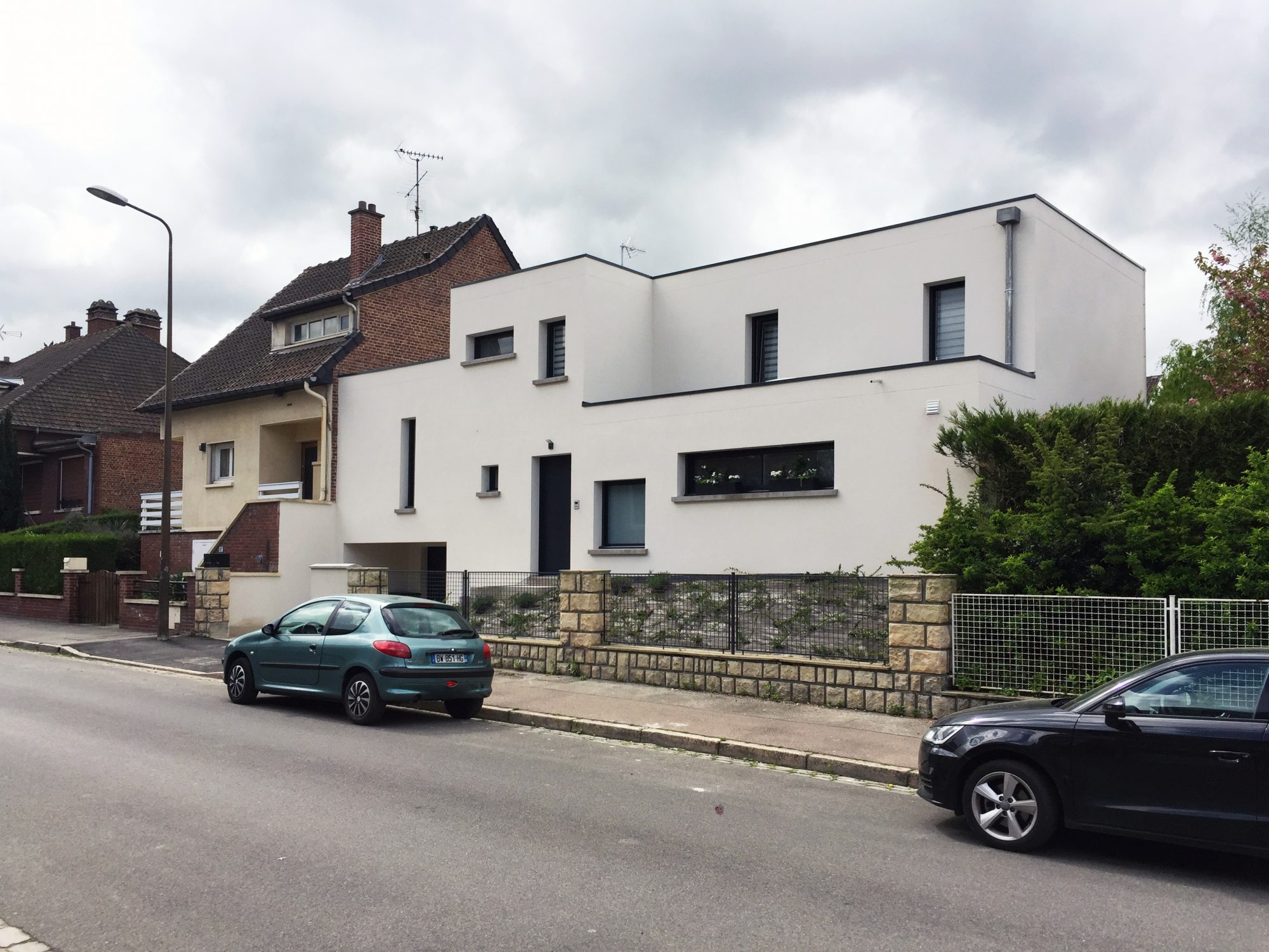 Maison d'architecte rue Dhavernas, quartier Henriville à Amiens, par l'Atelier Seigneur